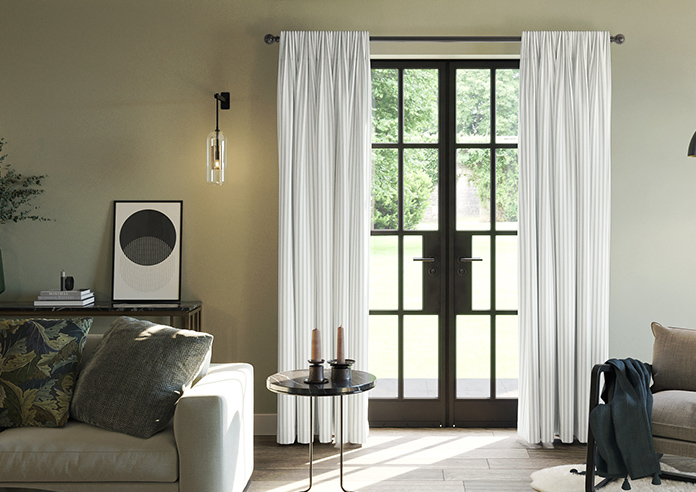 Lace Stripes, Sage - Made to Measure Curtains - Image 3